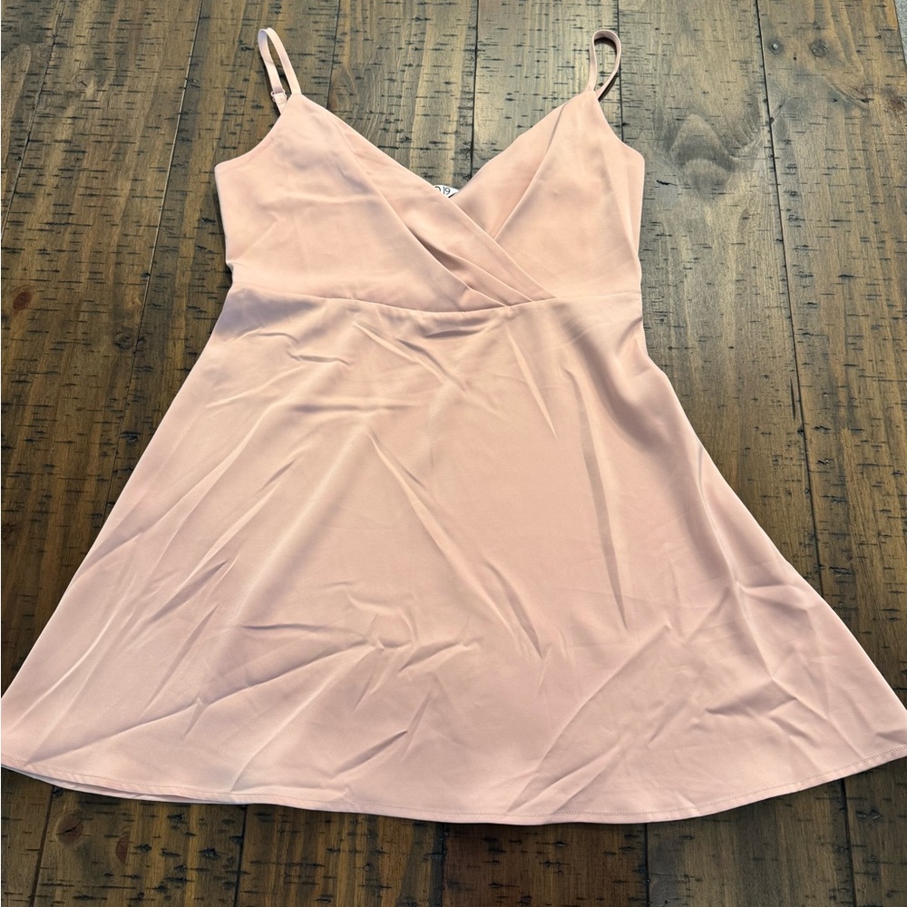Pale Pink Polyester Dress